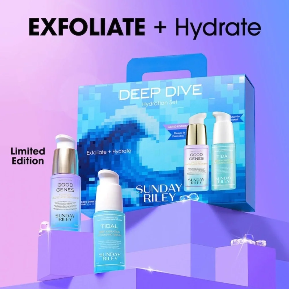 New Sunday Riley Deep Dive Hydration + Plumping Set - Limited Edition - Picture 2 of 8